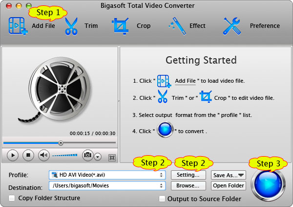 How to Convert 1080p/1080i/720p video in MXF, AVCHD, MVI, MKV, MPEG-2, TS, MTS, VOB or Convert Video to 1080p or Convert 1080i/1080p to 720p