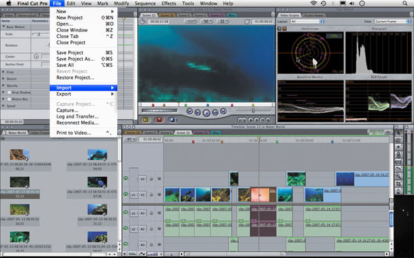 Import video to Final Cut Pro or Final Cut Express