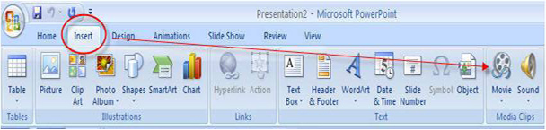 how to add video to powerpoint 2007