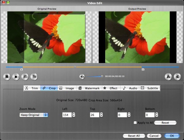 how to crop a video in imovie on mac