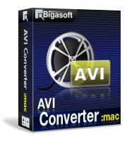 Bigasoft AVI Converter for Mac Software Box