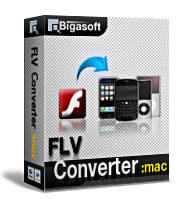 Bigasoft FLV Converter for Mac Software Box