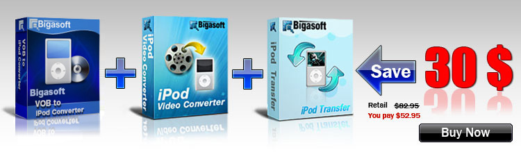 Save Big on Bigasoft iPod Software Pack