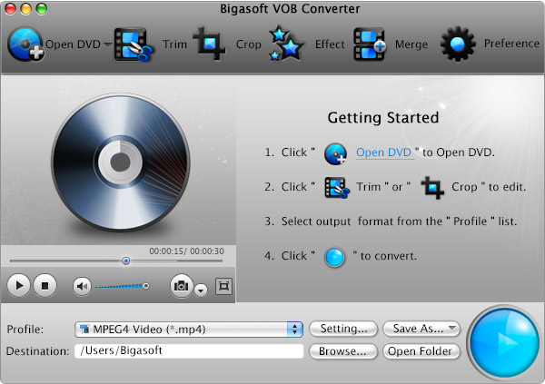 how to convert .vob for mac playback in vlc