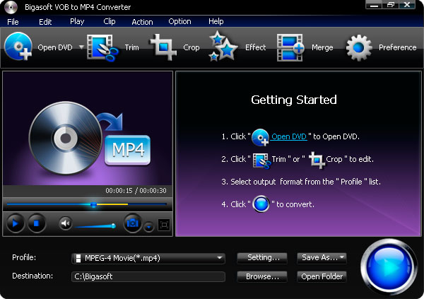to convert vob to mp4 free
